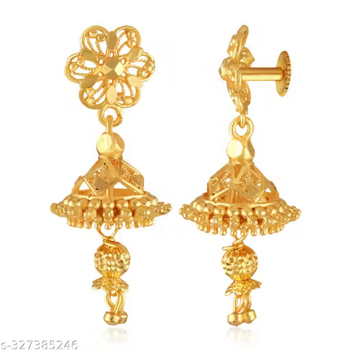 Earrings Charming Indian 1 Gram Gold Plated